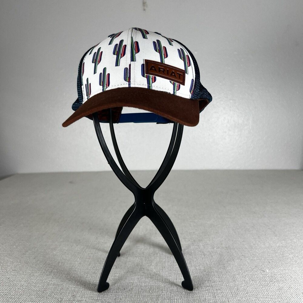 Ariat Trucker Hat Cactus Print Snapback Western Cap One Size Mesh